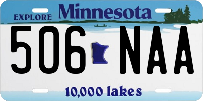 MN license plate 506NAA
