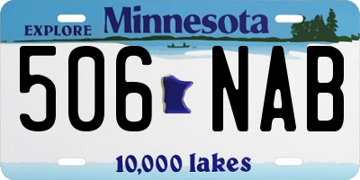 MN license plate 506NAB