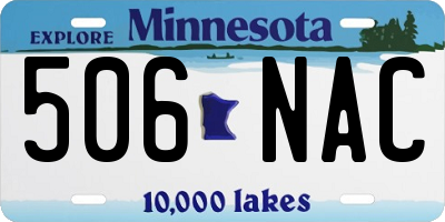 MN license plate 506NAC