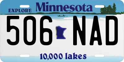 MN license plate 506NAD