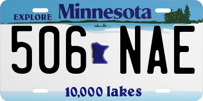MN license plate 506NAE