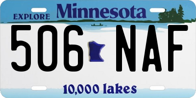 MN license plate 506NAF