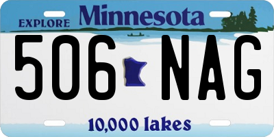 MN license plate 506NAG