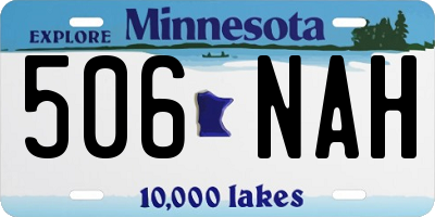 MN license plate 506NAH