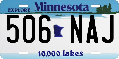 MN license plate 506NAJ