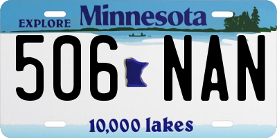 MN license plate 506NAN