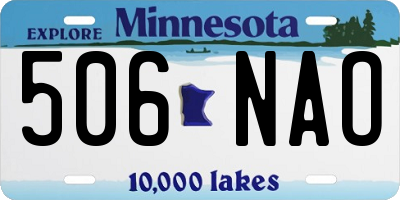 MN license plate 506NAO