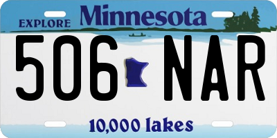 MN license plate 506NAR