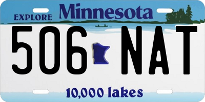 MN license plate 506NAT
