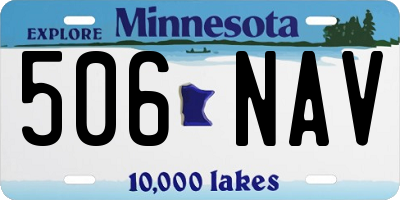 MN license plate 506NAV