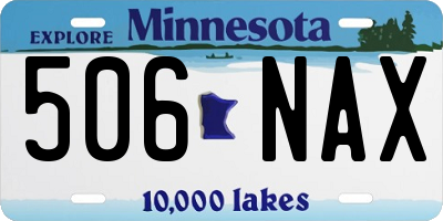 MN license plate 506NAX