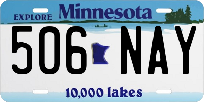 MN license plate 506NAY