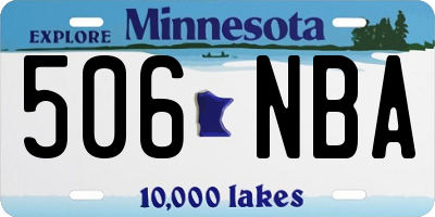 MN license plate 506NBA