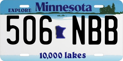 MN license plate 506NBB