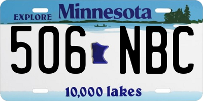 MN license plate 506NBC