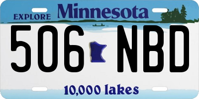MN license plate 506NBD