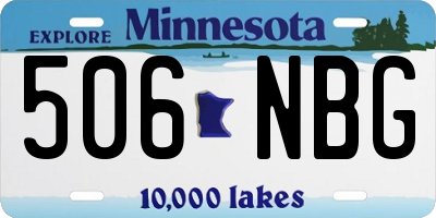 MN license plate 506NBG