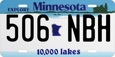 MN license plate 506NBH