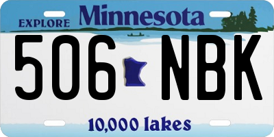 MN license plate 506NBK