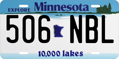 MN license plate 506NBL