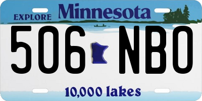 MN license plate 506NBO
