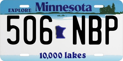 MN license plate 506NBP