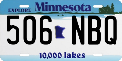 MN license plate 506NBQ