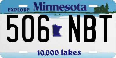 MN license plate 506NBT