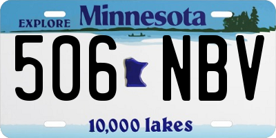 MN license plate 506NBV