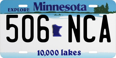 MN license plate 506NCA