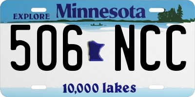 MN license plate 506NCC