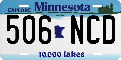 MN license plate 506NCD