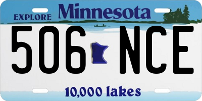 MN license plate 506NCE