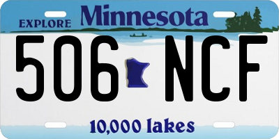 MN license plate 506NCF