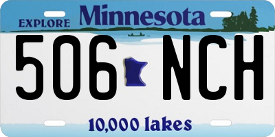 MN license plate 506NCH