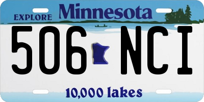 MN license plate 506NCI