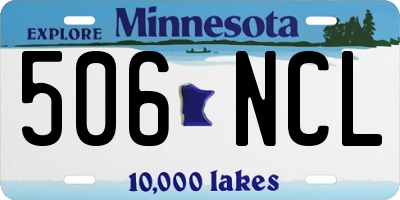 MN license plate 506NCL