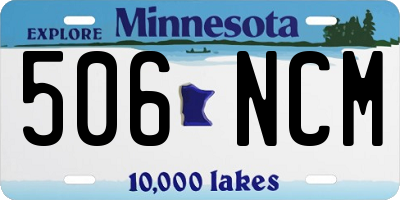 MN license plate 506NCM