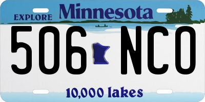 MN license plate 506NCO