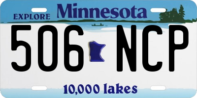 MN license plate 506NCP