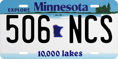 MN license plate 506NCS