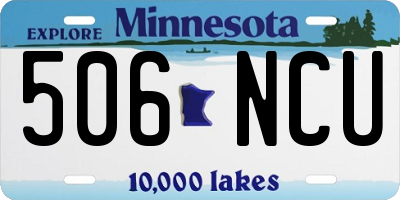 MN license plate 506NCU
