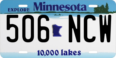 MN license plate 506NCW