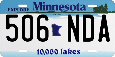 MN license plate 506NDA