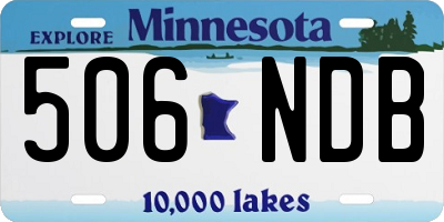 MN license plate 506NDB
