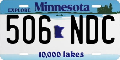 MN license plate 506NDC
