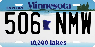 MN license plate 506NMW