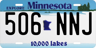 MN license plate 506NNJ