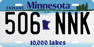 MN license plate 506NNK
