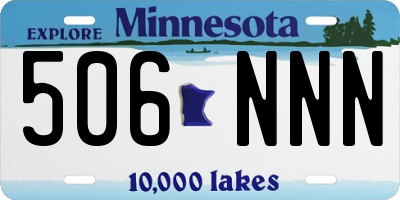 MN license plate 506NNN